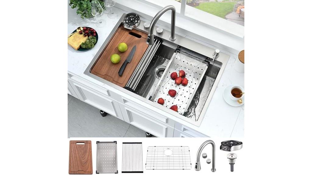 waterfall kitchen sink combo