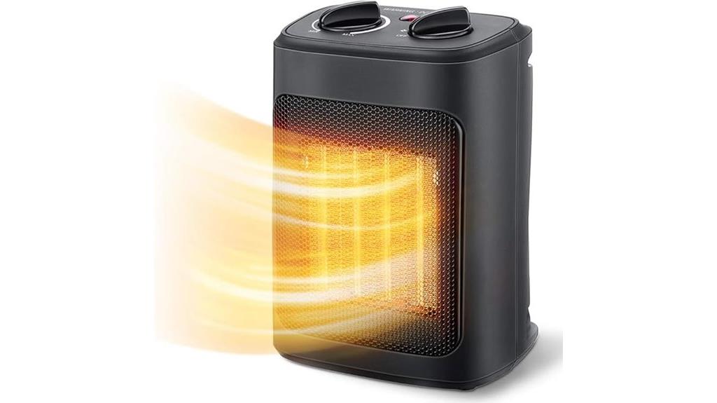 thermostat controlled portable space heater