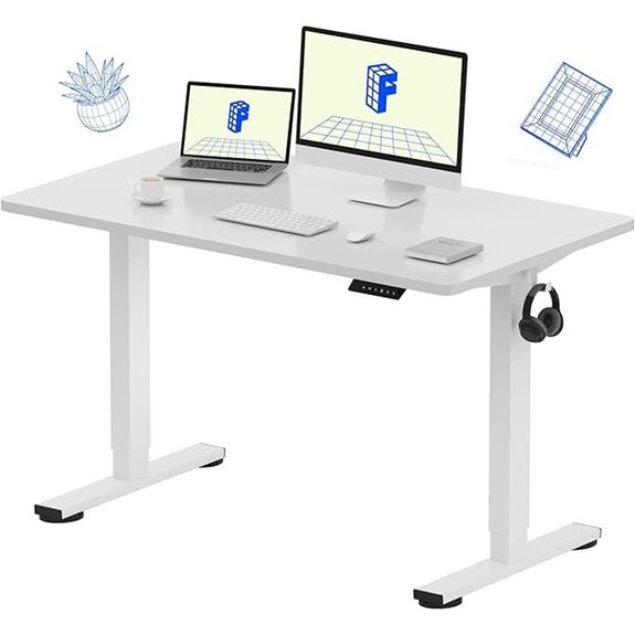 FlexiSpot EN1 48x24 Standing Desk White