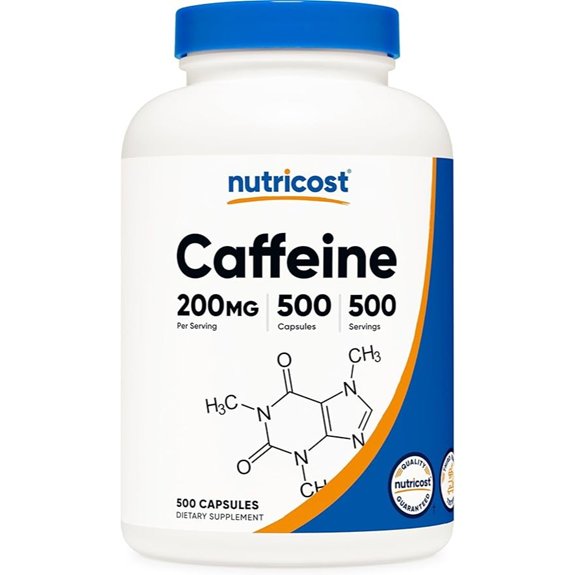 Nutricost Caffeine Pills 200mg Per Serving (500 Caps)
