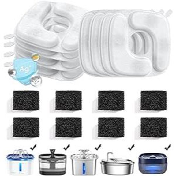 Veken Cat Water Fountain Filters & Sponges Set