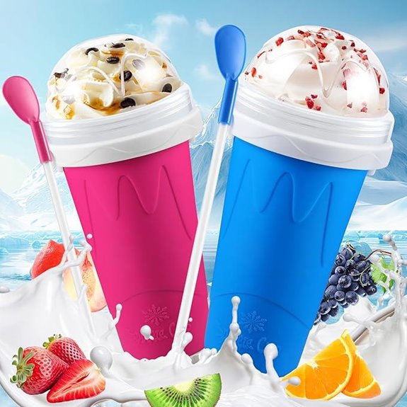 colorful slushie maker cups