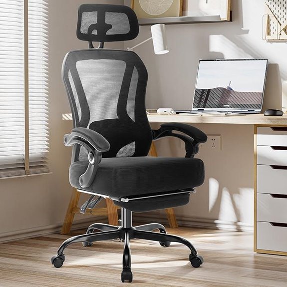 Ergonomic Reclining Office Chair with Footrest and Headrest
