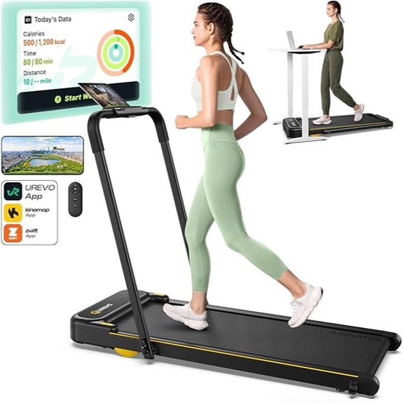 UREVO Strol 2E Folding Smart Treadmill (2‑in‑1)