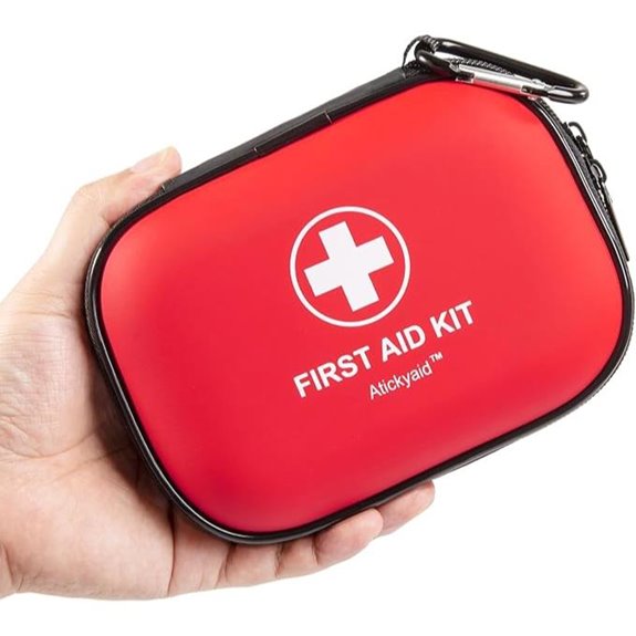 Mini First Aid Kit 120-Piece Emergency Survival Kit (Red)