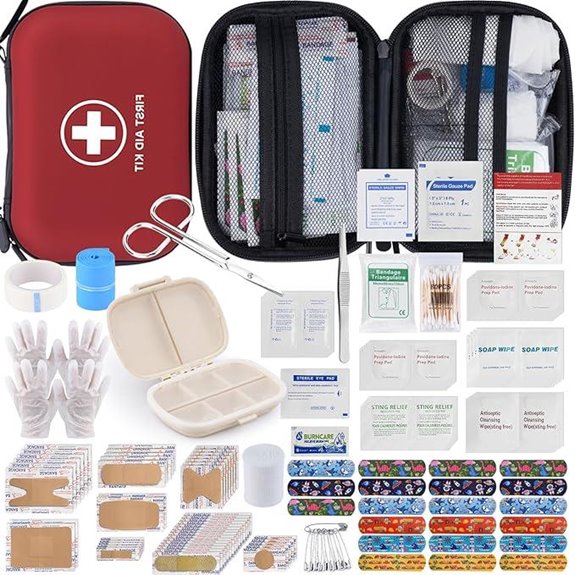 Mini First Aid Kit with Water-Resistant Hard Case