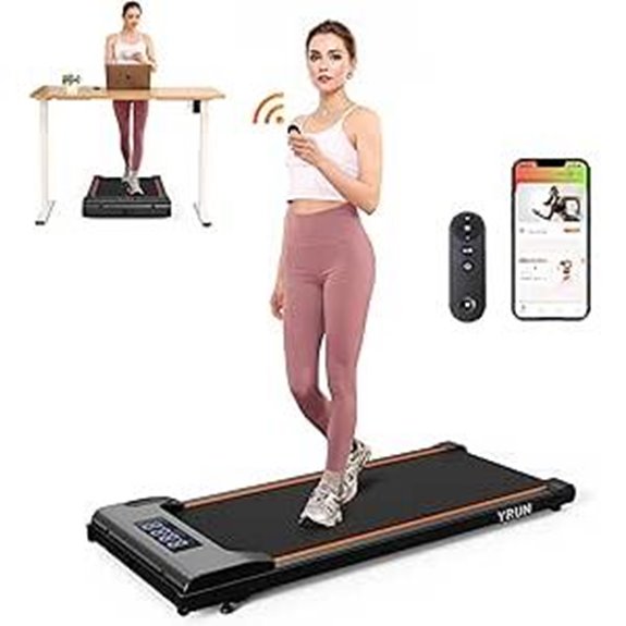 Under-Desk Walking Pad Treadmill with Remote & App