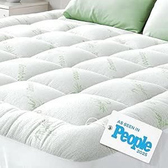 Ultra Soft Bamboo Mattress Topper for Cooling Sleep