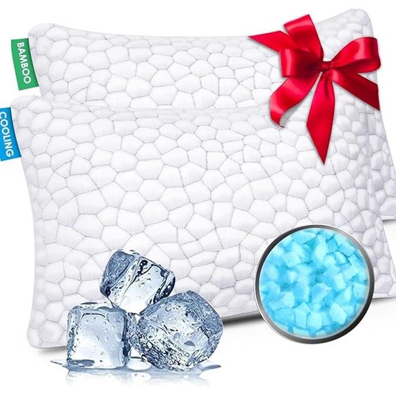 Cooling Bed Pillows 2-Pack Gel Cooling Memory Foam Pillows