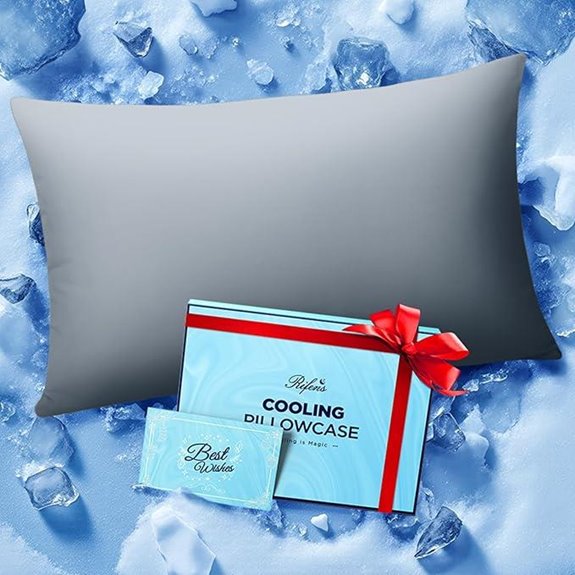 Ice Cooling Pillowcase for Hot Sleepers Light Gray (1)