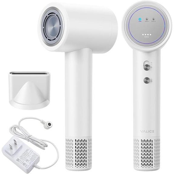 YALICE Cordless Rechargeable Travel Hair Dryer (White)
