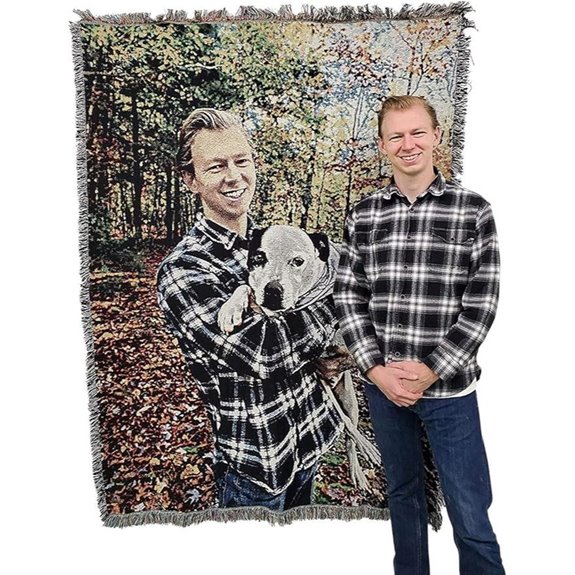 Personalized Woven Photo Blanket - 100% Cotton (USA)
