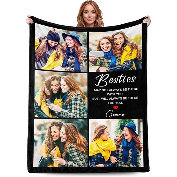 Personalized Photo Blanket Gift for Best Friend