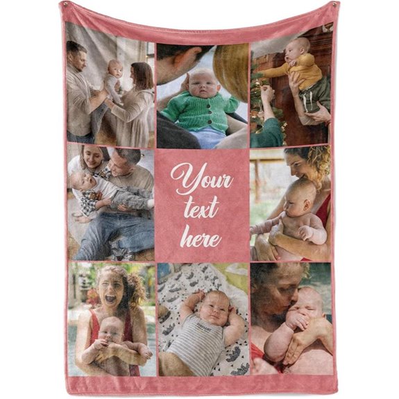 Next Day Custom Photo Blanket with Text (50x60)