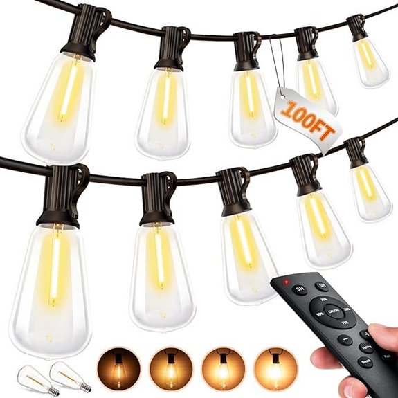 dimmable waterproof patio lights