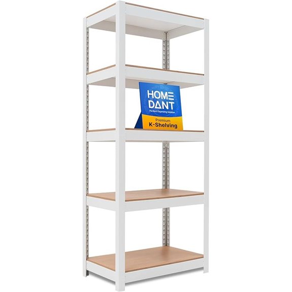 HOMEDANT 5-Tier Laminated Metal Shelving Unit