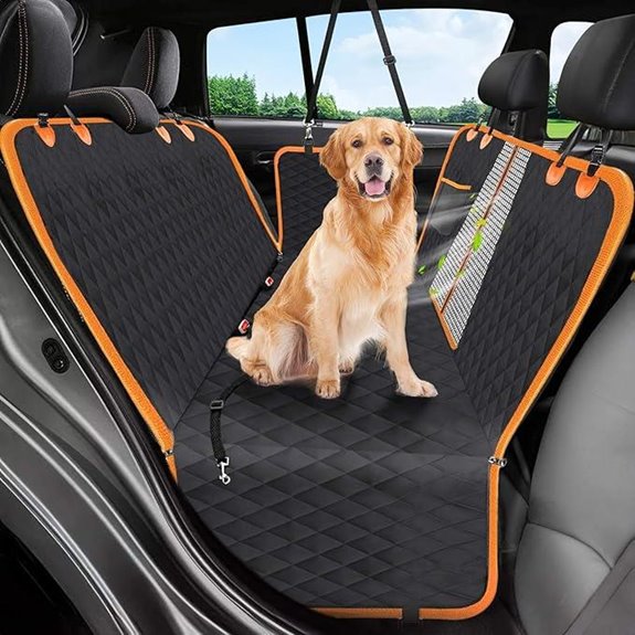 Waterproof 600D Dog Car Seat Cover with Flaps