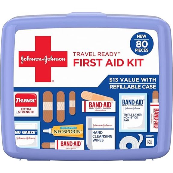 BAND-AID Travel First Aid Kit for Emergencies (80 Pieces)