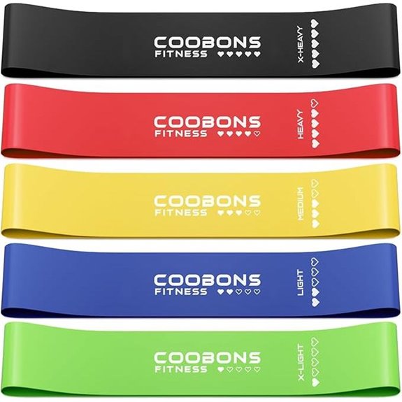 Resistance Bands Set with 5 Levels for Home Gym
