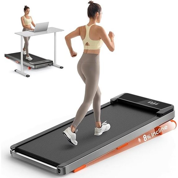 Under-Desk Walking Pad Treadmill with Incline