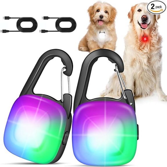 Rechargeable LED Dog Collar Light Clip (2 Pack)