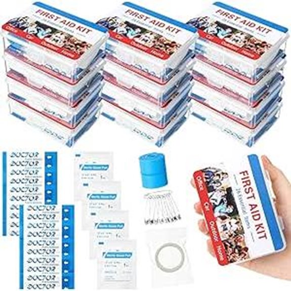 12-Set Mini First Aid Kit Bulk Pack with 26 Items