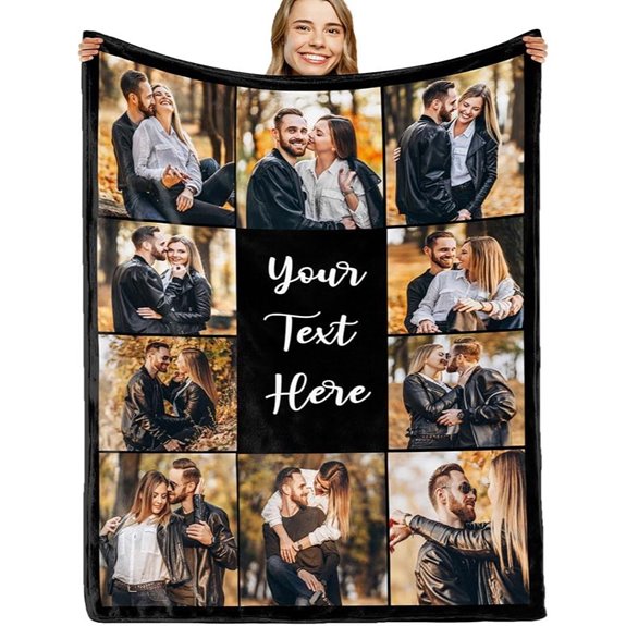Custom Photo Blanket - Personalized Flannel Throw Gift