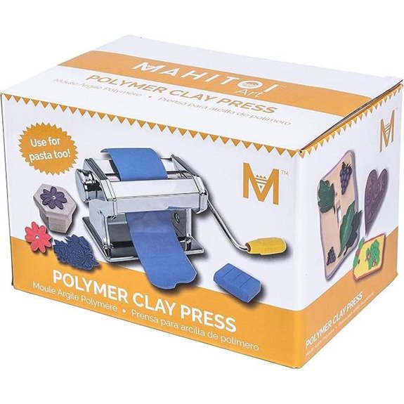 Polymer Clay Press: Flatten Smooth; 7 Thicknesses Clamp Included