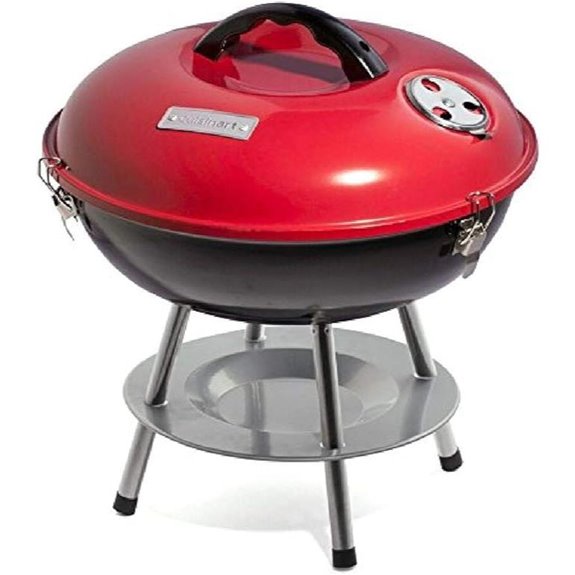 Cuisinart 14 Portable Charcoal Tabletop Grill (Red)