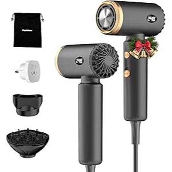 Travel Hair Dryer: Dual Voltage Ionic Compact & Portable