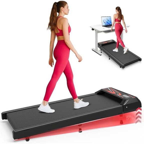 2.5HP Under-Desk Incline Walking Treadmill (Portable)