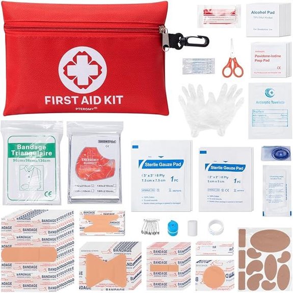 PTEROMY 150-Piece Mini First Aid Kit (Portable)
