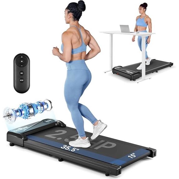 THERUN Portable Under-Desk Walking Treadmill with LED