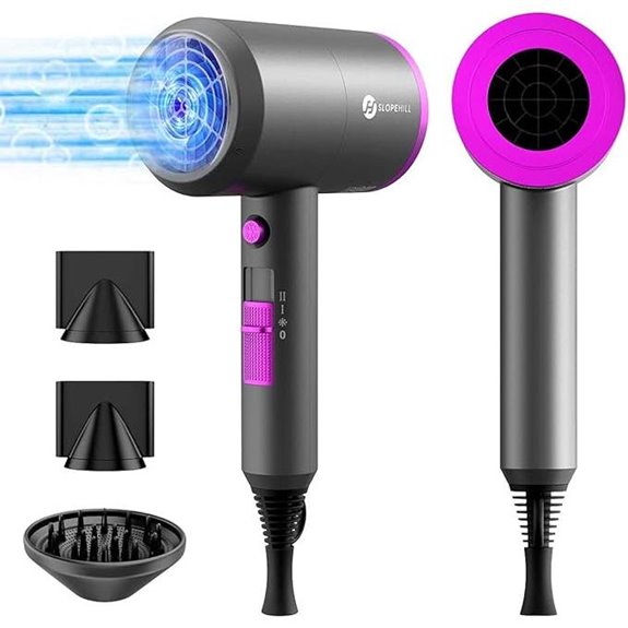 Slopehill Ionic Hair Dryer with Attachments (1800W)