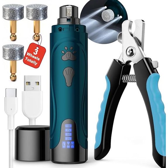 YABIFE Dog Nail Trimmers with Whisper Quiet Grinder