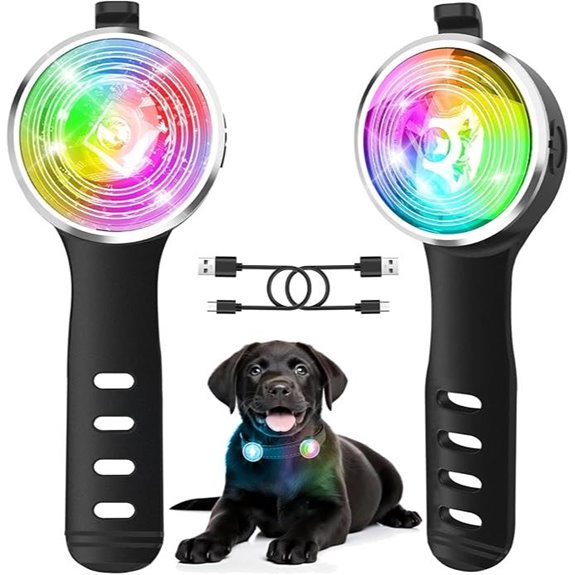 Tubasion Rechargeable Dog Collar Lights (2-pack)