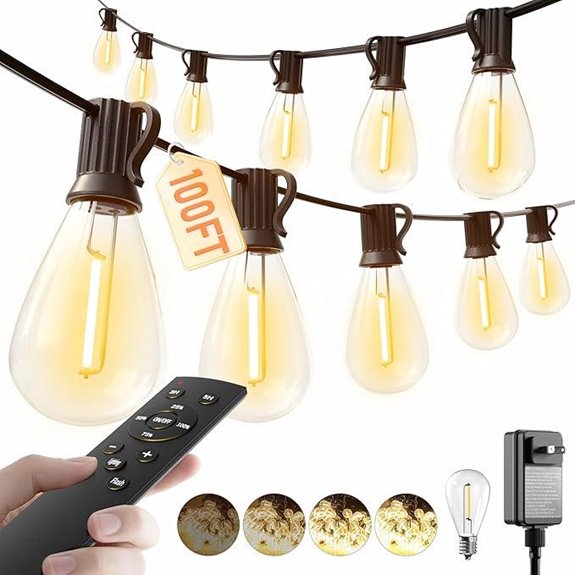 remote controlled outdoor string lights