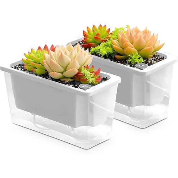 Window Box Planter Set—2 x 10 Self-Watering Pots
