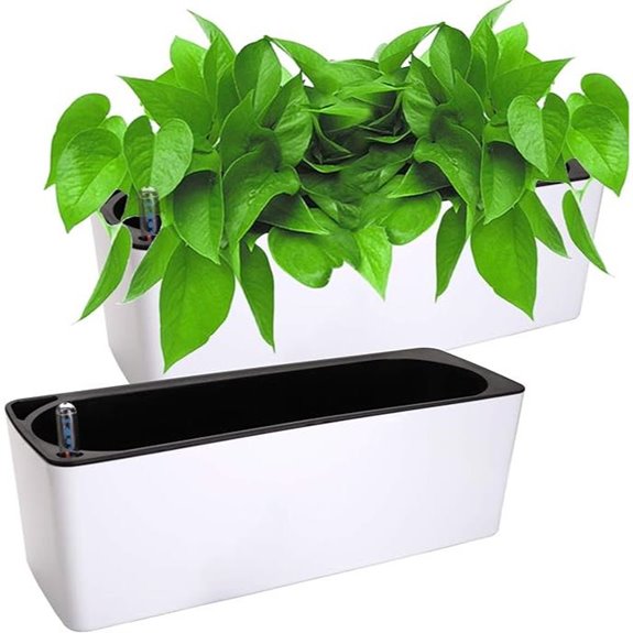 Fasmov 2 Pack Self-Watering Planter with Indicator