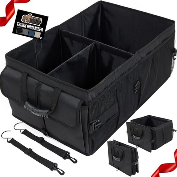 Gorilla Grip Large Capacity Trunk Organizer Black