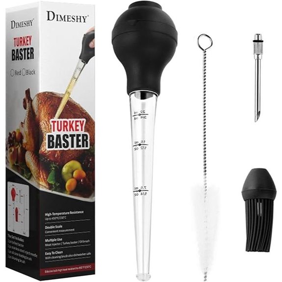 Turkey Baster Set with Brush Needle Bulb Cleaning Kit
