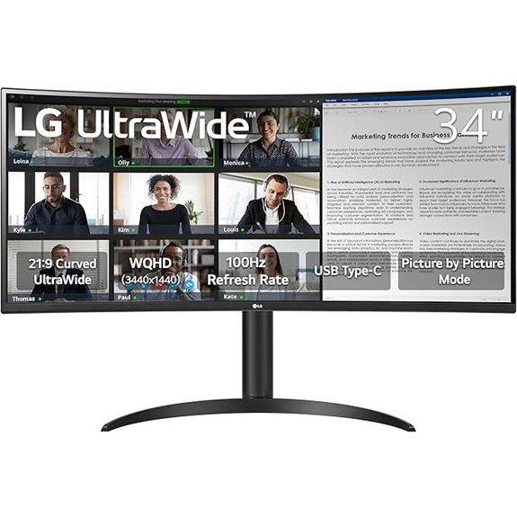 LG 34WR55QK-B UltraWide Curved Monitor (3440x1440)