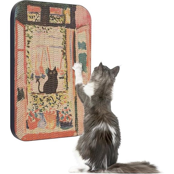 Art Cat Scratcher Wall-Mount Scratch Pad (16.7x11x1”)