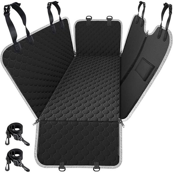 Mancro Dog Car Seat Cover – Waterproof Hammock Black