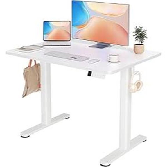 YDN Electric Standing Desk with Cable Management White