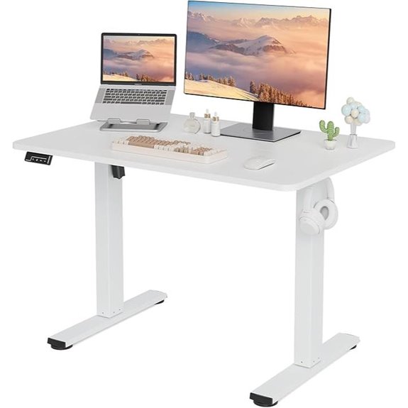 Electric Standing Desk with Adjustable Height White