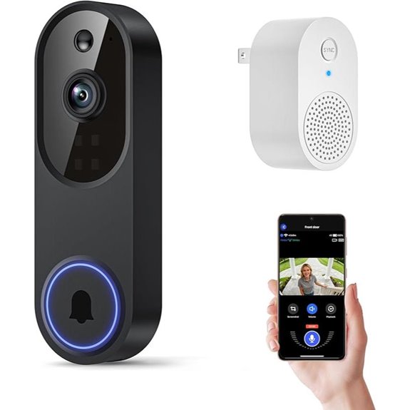 Orbitell 1080p Wireless Video Doorbell with AI Motion Detection