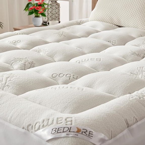 BedLore King Bamboo Mattress Topper with Pockets
