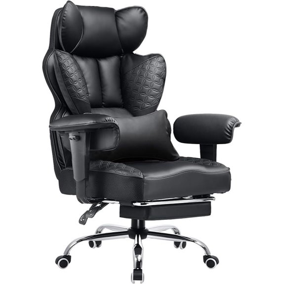 COMHOMA Big & Tall Ergonomic Office Chair with Pillow