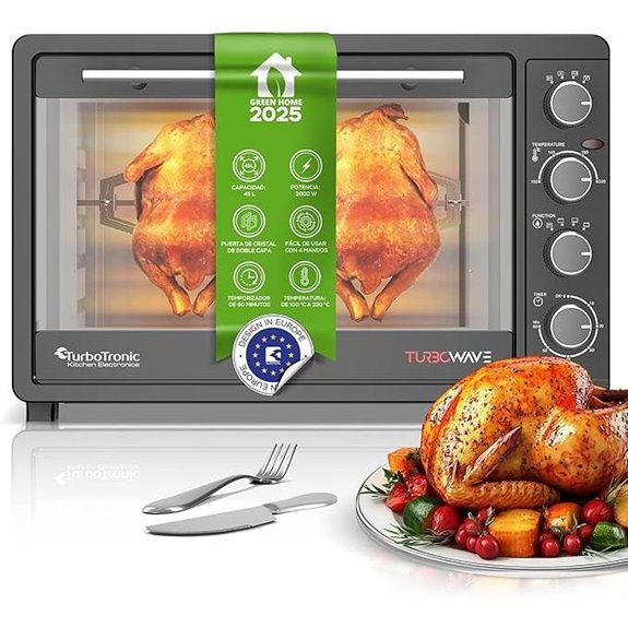 TurboTronic Mini-Heißluftofen 45 l mit Rotisserie
